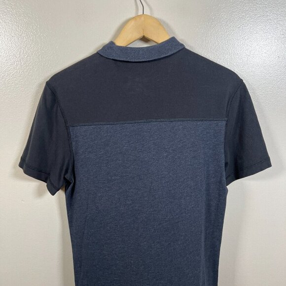 Lululemon Union Polo Shirt Mens Size XS? Heathered Inkwell Blue Black Work Golf - Picture 8 of 8